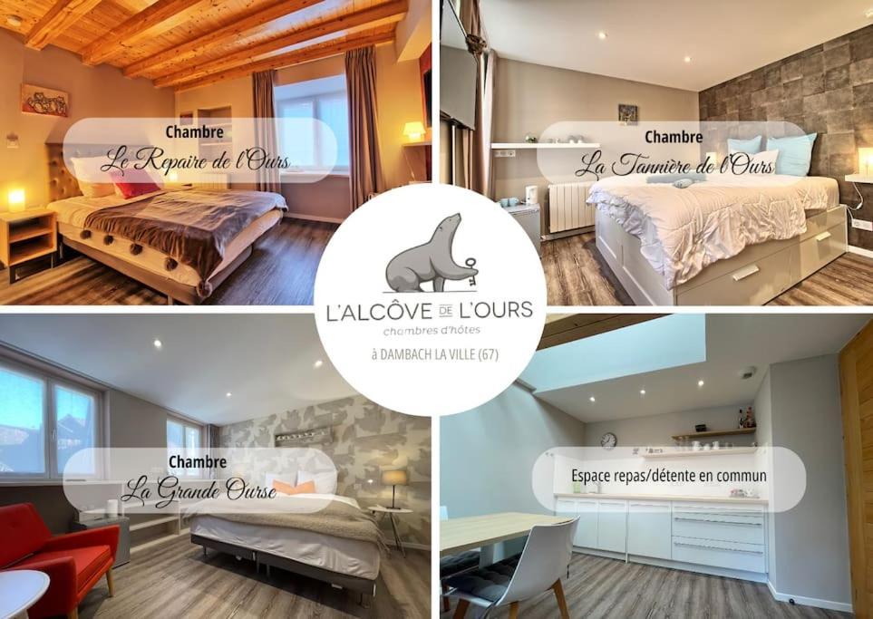 La Taniere De L'Ours - L'Alcove De L'Ours - Chambre Cosy 2 Pers Dambach Extérieur photo